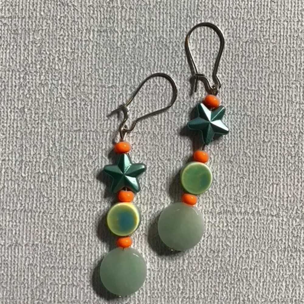 COPY - 🌟Green Stars Above the Green World Earrings